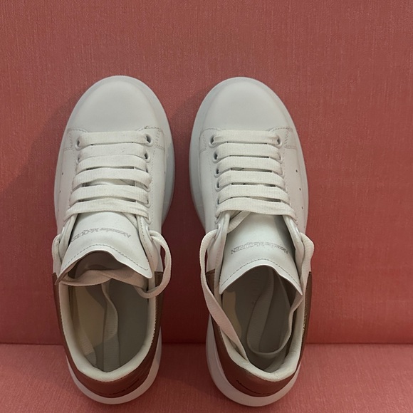 Alexander McQueen White and Brown Sneakers - Picture 1 of 4